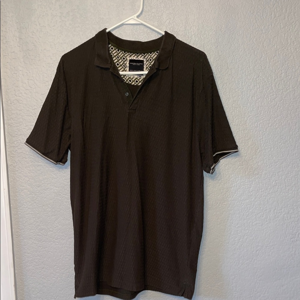 Denim & Flower Dark Polo Shirt